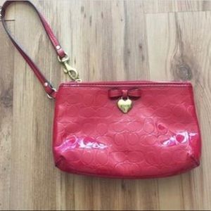 Coach Heart Wristlet